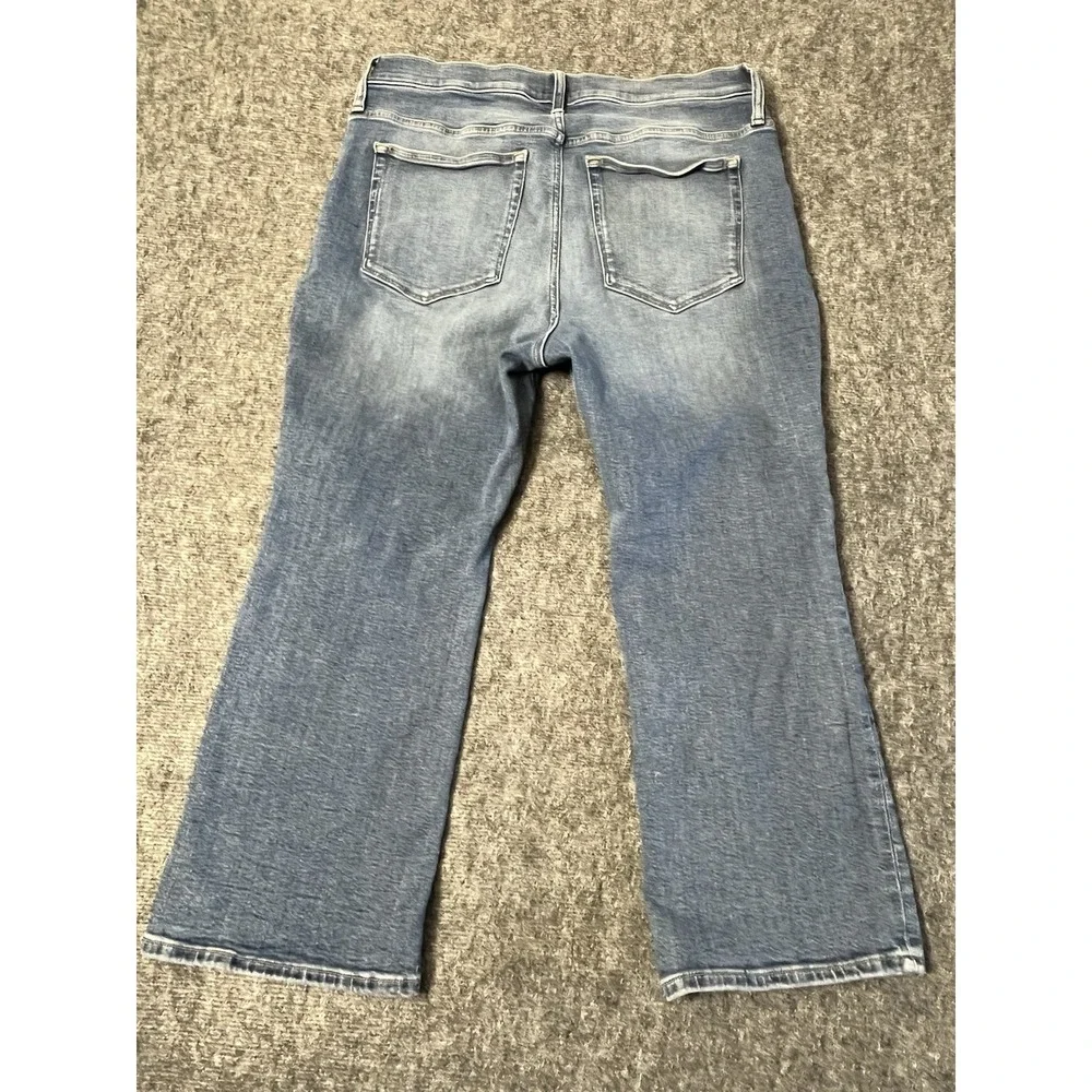 J.Crew midrise Flare Crop‎ Jeans Women 33p Blue Light Wash